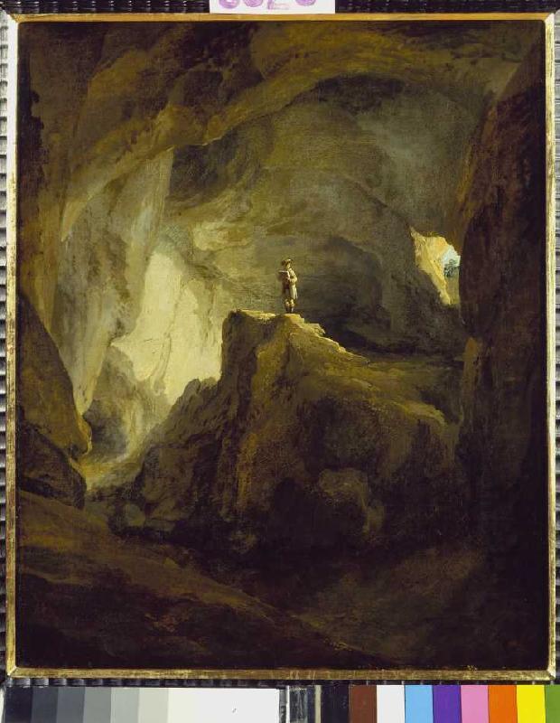 Das Innere der Bärenhöhle bei Welschenrohr from Kaspar Wolf