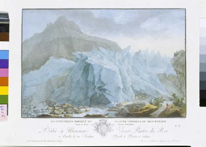 Am Rand des inneren Grindelwalder Gletschers from Kaspar Wolf