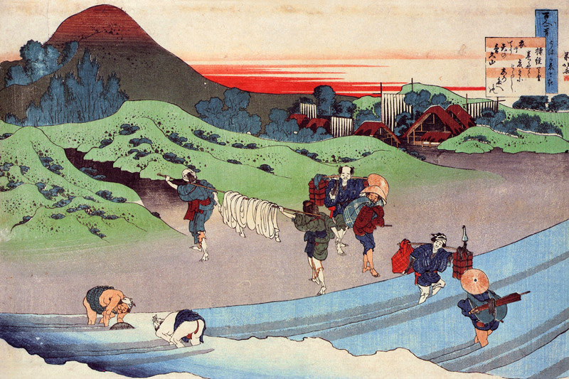 From the series "Hundred Poems by One Hundred Poets": Jito Tenno from Katsushika Hokusai
