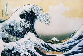 Die große Woge - Aus der Serie der 36 Ansichten des Fudschijama - Katsushika Hokusai