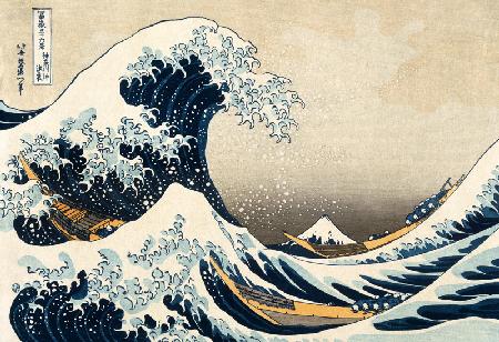 The Great Wave of Kanagawa, from the series ''36 Views of Mt. Fuji'' (''Fugaku sanjuokkei'') pub. Ni