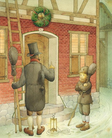 Chimney-sweep Christmas 01, 2001 (w/c on paper)  from  Kestutis  Kasparavicius