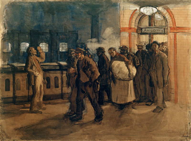 Heimkehrende Arbeiter am Lehrter Bahnhof from Kollwitz Käthe