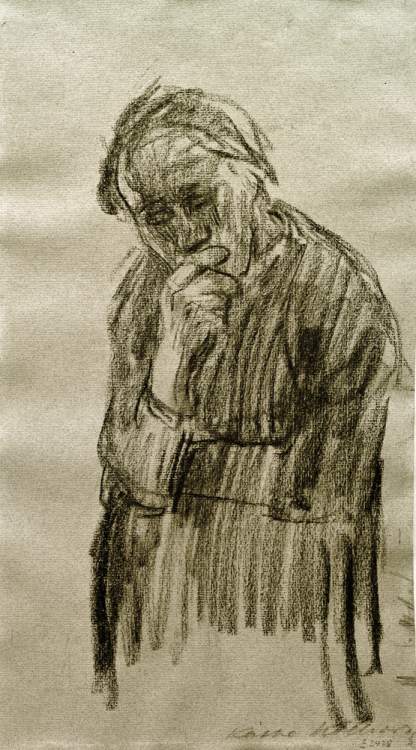 Standing woman, her head supported on her right hand from Kollwitz Käthe