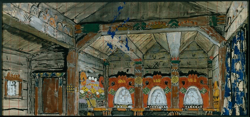 Stage design for the opera Prince Igor by A. Borodin from Konstantin Alexejewitsch Korowin