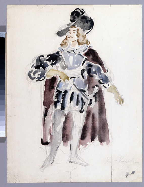 Costume design for the opera The stone Guest by A. Dargomyzhsky from Konstantin Alexejewitsch Korowin
