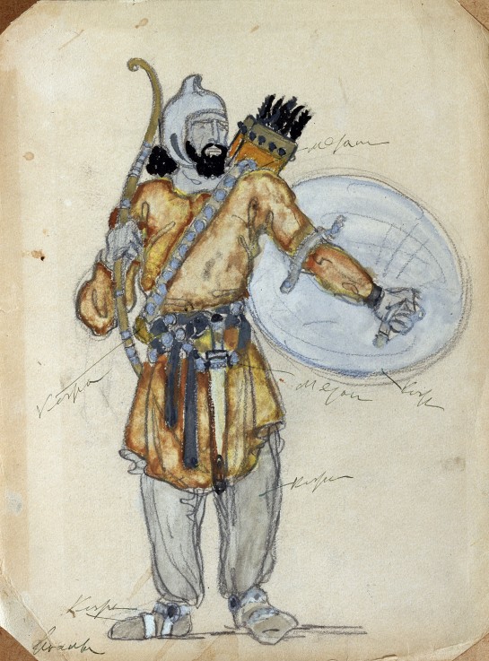 Costume design for the opera Prince Igor by A. Borodin from Konstantin Alexejewitsch Korowin