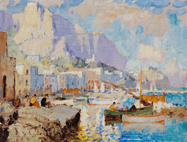 Capri Seascape (oil on panel) from Konstantin Ivanovich Gorbatov