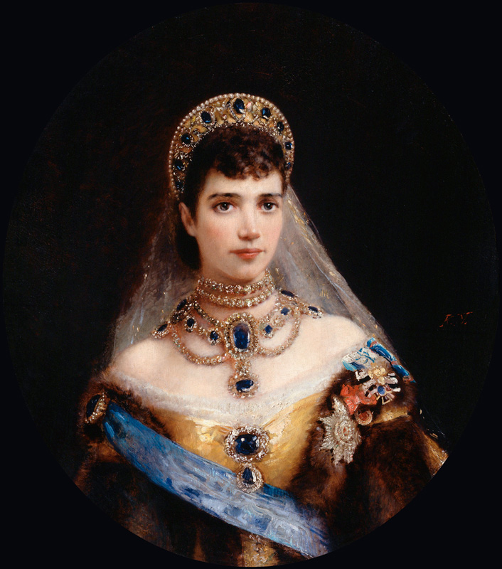 Portrait of Empress Maria Feodorovna, Princess Dagmar of Denmark (1847-1928) from Konstantin Jegorowitsch Makowski