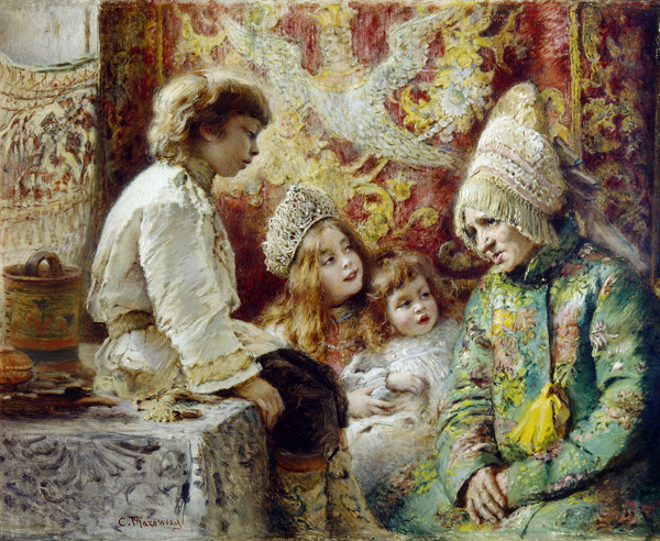 Grandma with Kids (Grandmother's Fairy Tale) from Konstantin Jegorowitsch Makowski