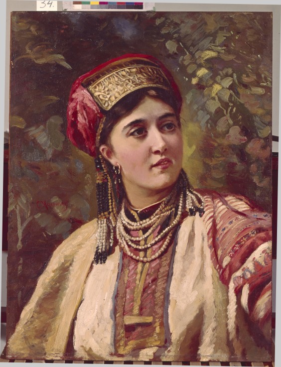 Girl in Traditional Dress from Konstantin Jegorowitsch Makowski