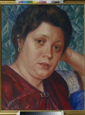 Portrait of the Opera singer Vera Petrova-Zvantseva