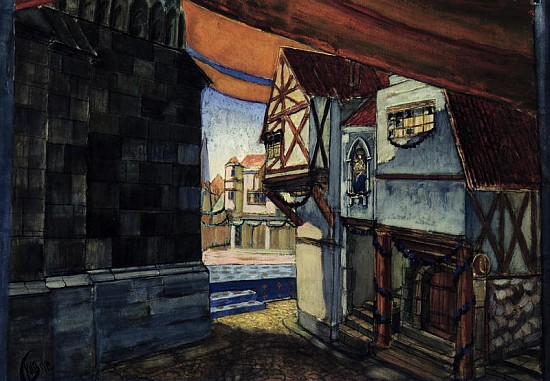 Stage design for the opera ''The Maid of Orleans'' by Pyotr Tchaikovsky (1840-1893), 1912 from Kosjma Ssergej. Petroff-Wodkin
