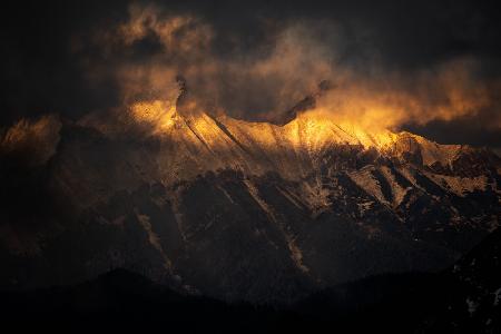 Sonnenuntergang im Tatra-Gebirge