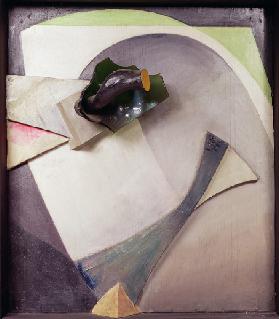 Glass Flower, 1940 (painting on wood with additional glass & wood)