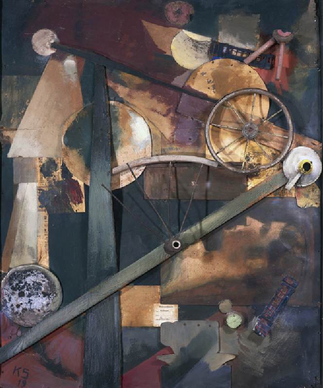 Construction for noble ladies (Konstrucktion edle fur Frauen), 1919, by Kurt Schwitters (1887-1948), from Kurt Schwitters