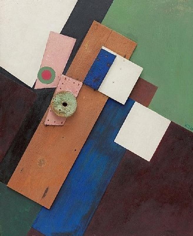 MERZ picture with green ring from Kurt Schwitters