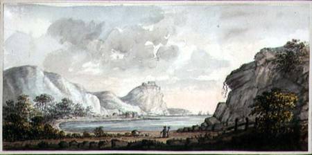 Landscape with two Figures Overlooking a Bay from Lady Egerton