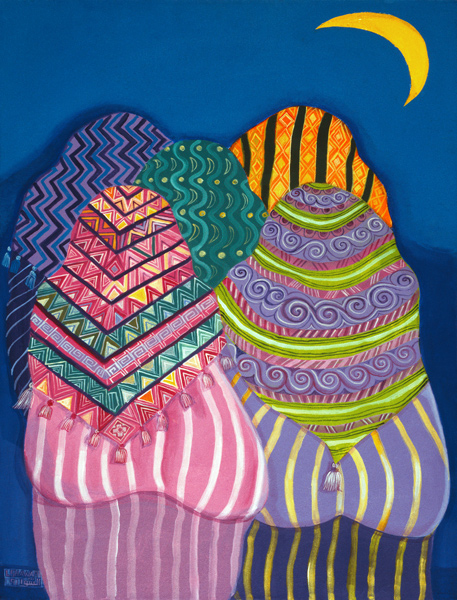 Bottoms in the Moonlight, 1990 (acrylic on canvas)  from Laila  Shawa