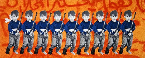 Children of War II. 1995 (silkscreen on canvas)  from Laila  Shawa