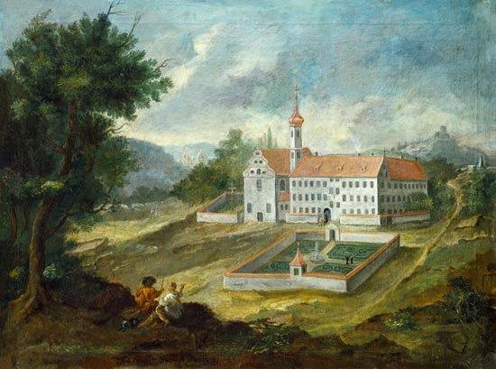 Das Ochsenhauser Pflegschloß in Tannheim (Schwaben) from Landschaftsmaler