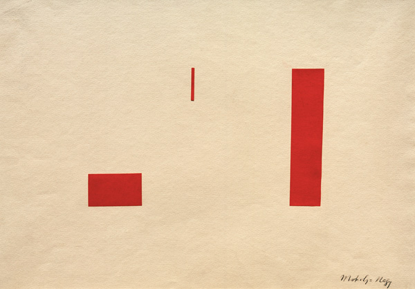 Ohne Titel (Rote Collage / Rotes Klebeild) from László Moholy-Nagy