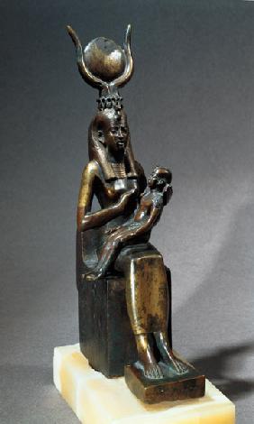 Statuette of the goddess Isis and the child Horus