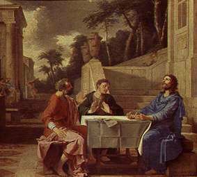 Christus und die Jünger in Emmaus. from Laurent de La Hyre