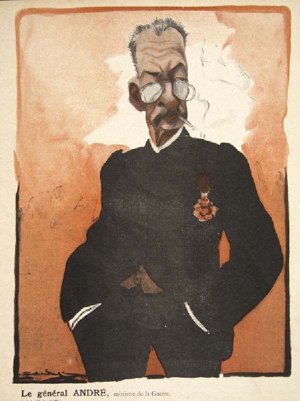 General Andre, Minister of War, illustration from Lassiette au Beurre: Nos Generaux, 12th July 1902  from Leal de Camara