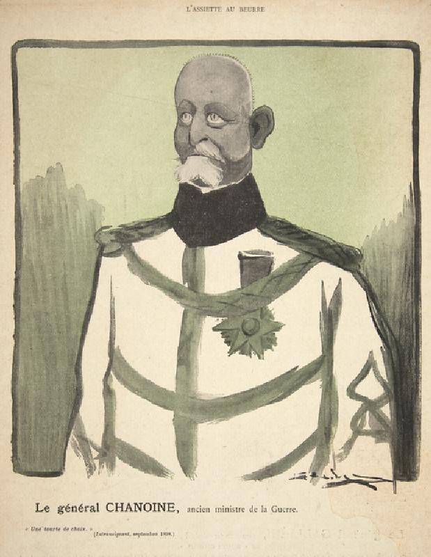 General Chanoine, former Minister of War, illustration from Lassiette au Beurre: Nos Generaux, 12th  from Leal de Camara