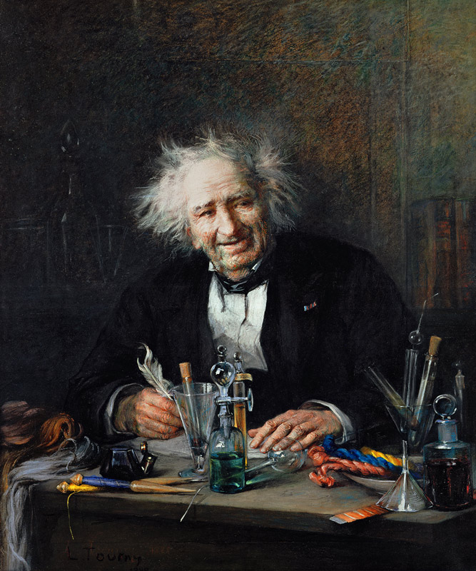 Portrait of Michel-Eugene Chevreul (1786-1889) from Leon Auguste Tourny