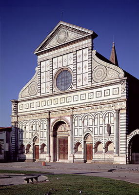 View of the facade, c.1456-70 (photo) from Leon Battista Alberti