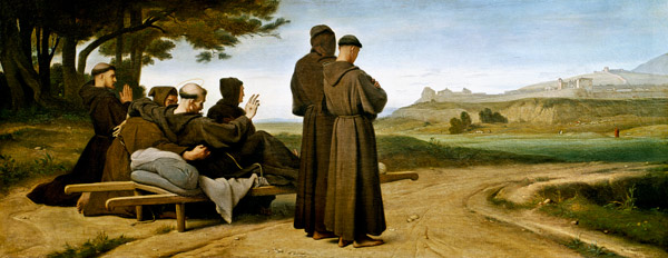 St. Francis of Assisi, while being carried to his final resting place at Saint-Marie-des-Anges, bles from Léon Benouville