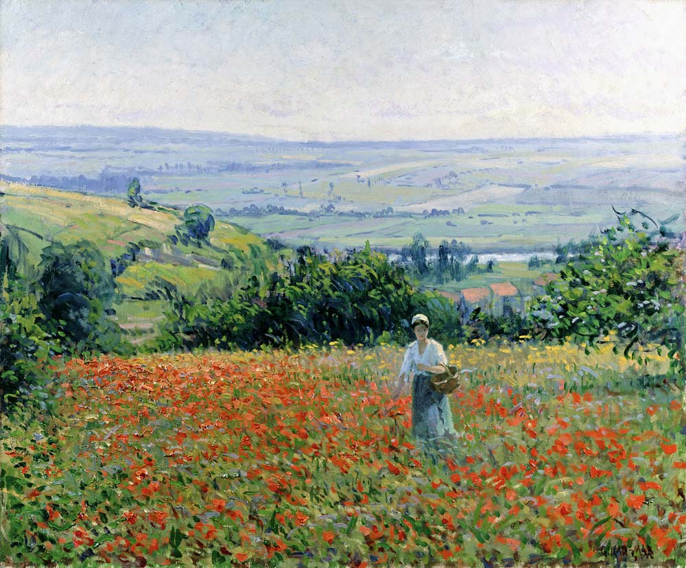 Woman in a Poppy Field from Leon Giran-Max