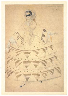 Costume design for the ballet Carnaval by R. Schumann