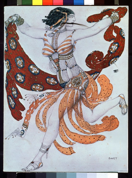 Costume design for the ballet Cleopatra by A. Arensky from Leon Nikolajewitsch Bakst