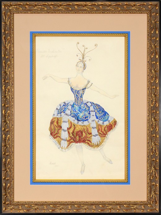 La Princesse Enchantée. Costume design for the ballet The Sleeping Princess from Leon Nikolajewitsch Bakst