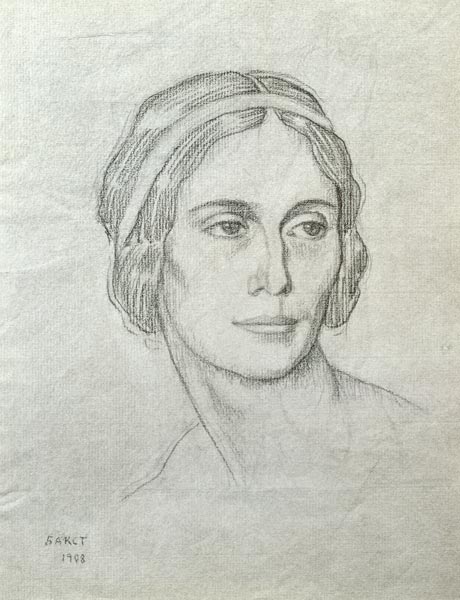Portrait of Anna Pavlova (1881-1931) from Leon Nikolajewitsch Bakst