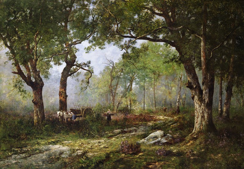 The Forest of Fontainebleau, 1890 (oil on panel) from Léon Richet