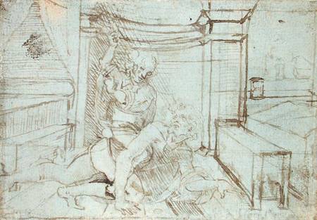 Aristotle and Phyllis (or Campaspe) from Leonardo da Vinci