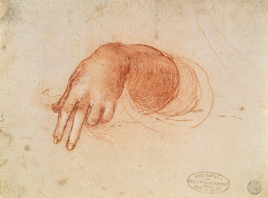 Studie einer Hand from Leonardo da Vinci