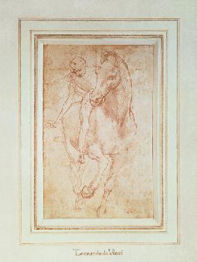 Horse and Rider (silverpoint)2