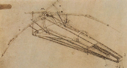 Zeichnung einer Flugmaschine from Leonardo da Vinci