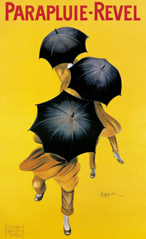 Poster advertising 'Revel' umbrellas from Leonetto Cappiello