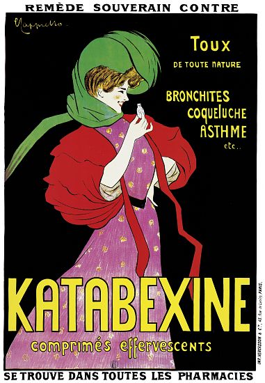 Poster advertising 'Katabexine' medicines from Leonetto Cappiello