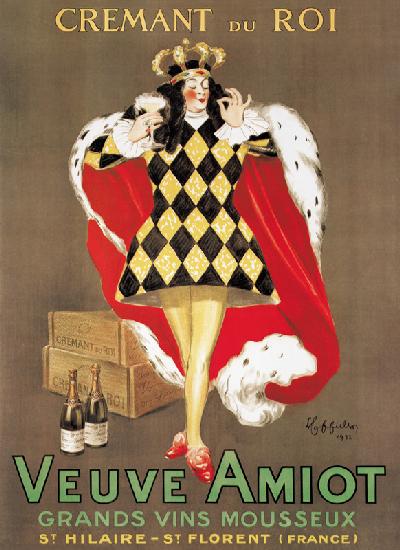 Poster advertising 'Veuve Amiot' sparkling wine