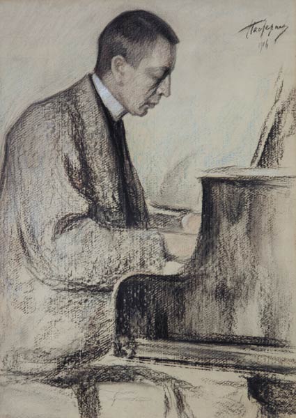 Bildnis des Komponisten S.Rachmaninow. from Leonid Ossipowitsch Pasternak