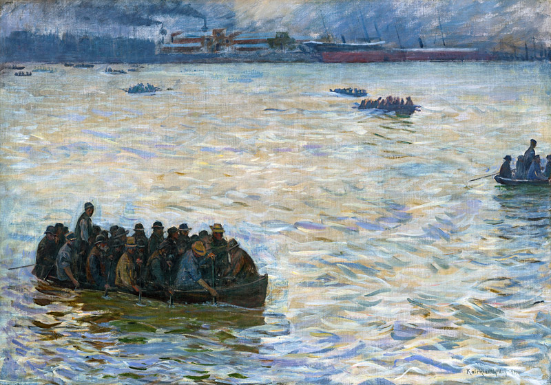 Shipyard Workers Returning Home on the Elbe from Leopold Karl Walter von Kalckreuth