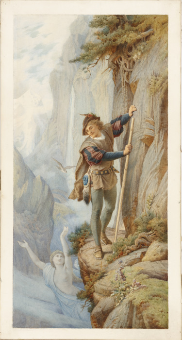 Illustration zu Schillers Berglied (linker Teil) from Leopold von Bode
