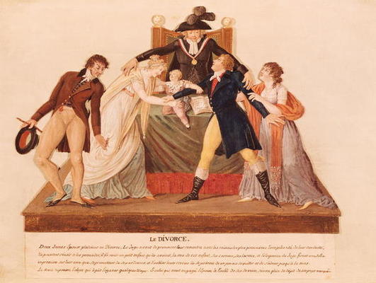 Divorce. The Reconciliation (gouache on paper) from Lesueur Brothers
